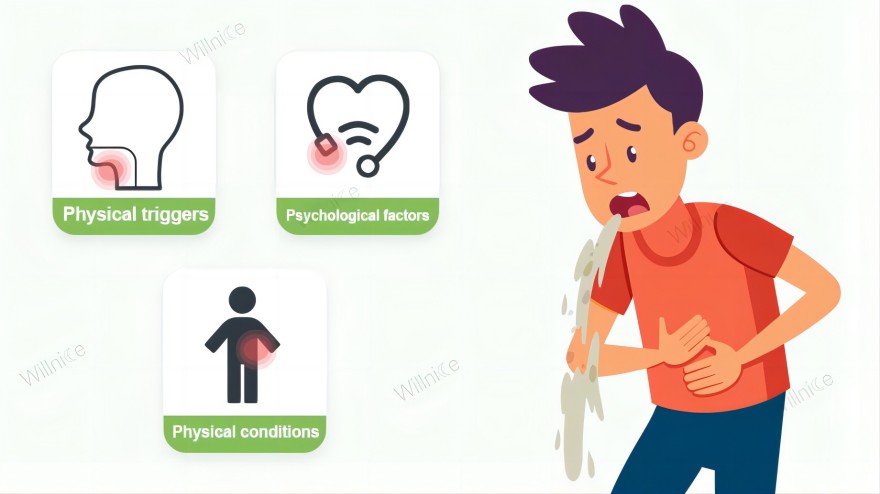 Common triggers of gagging illustrated