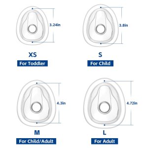 Guide on measuring to select the correct mask size for a choking device