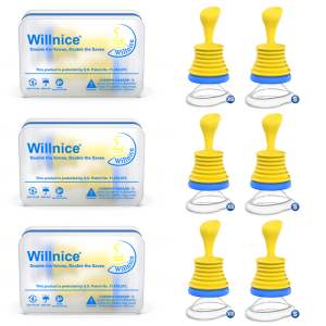 Six Willnice anti-choking devices designed for child use in choking emergency