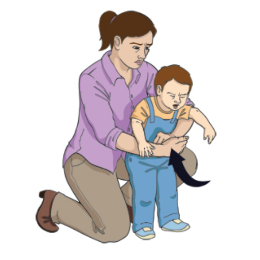 Are there any special considerations for helping a choking 4-year-old?