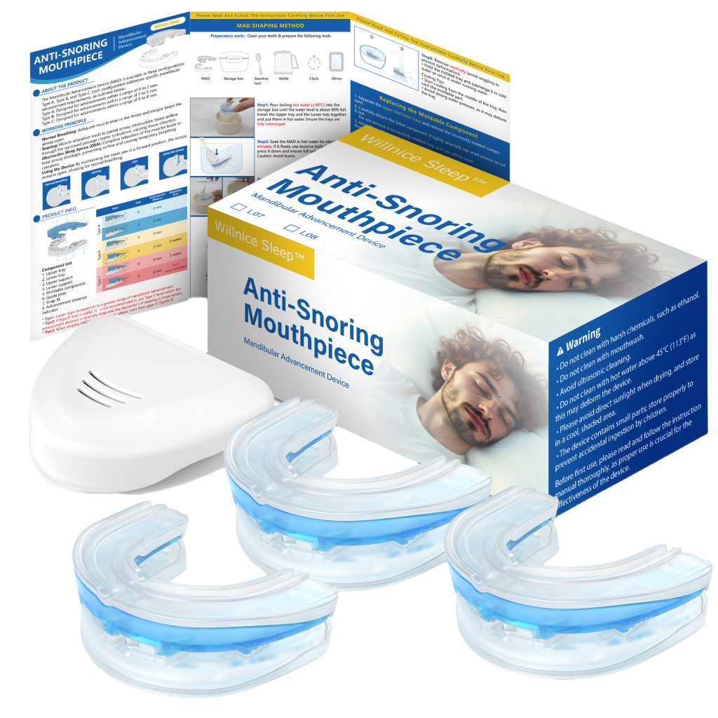 Willnice Anti-Snoring Mouthpiece L07 for Snoring Relief | Effective Snoring Solution for Men & Women
