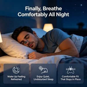 JoyBloom Nasal Dilator Kit for Sleep, Snoring, Breathing & Sports (Black) | Stronger Lift Than Traditional Nose Strips | 4 Sizes, 63 Day Supply