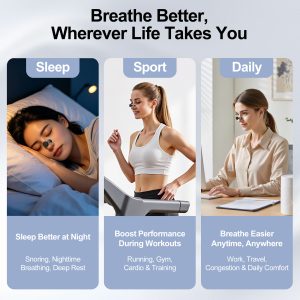JoyBloom Nasal Dilator Kit for Sleep, Snoring, Breathing & Sports (Red) | Stronger Lift Than Traditional Nose Strips | 4 Sizes, 63 Day Supply