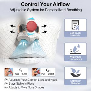 JoyBloom Nasal Dilator Kit for Sleep, Snoring, Breathing & Sports (Red) | Stronger Lift Than Traditional Nose Strips | 4 Sizes, 63 Day Supply