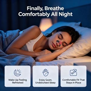 JoyBloom Nasal Dilator Kit for Sleep, Snoring, Breathing & Sports (Red) | Stronger Lift Than Traditional Nose Strips | 4 Sizes, 63 Day Supply